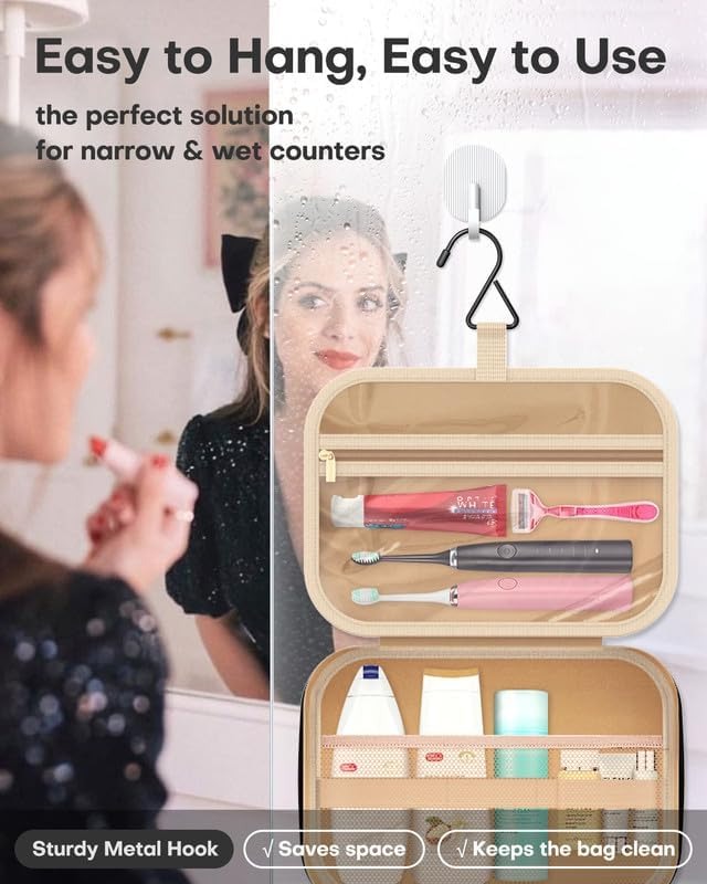 The Sovereign Quilted Hanging Toiletry Bag & Cosmetic Organizer