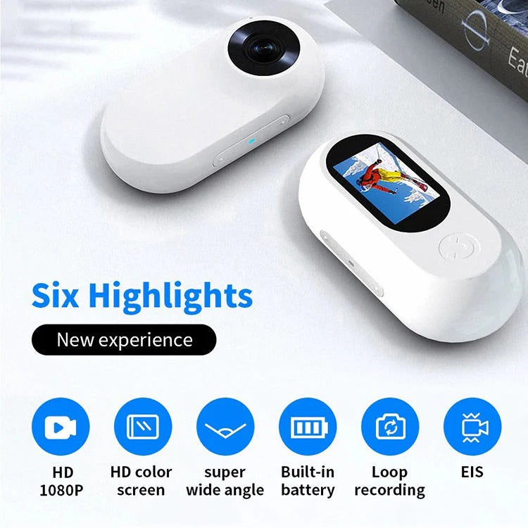 Mini-Motion View Portable Clip-On Body Display Camera (Full HD 1080P)