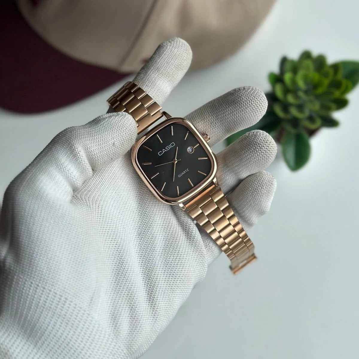 Apex Sleek Square Dial Men's Steel Watch